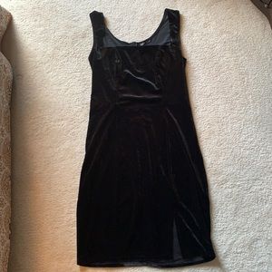 Black velvet dress